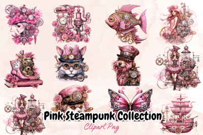 Pink Steampunk Collection Sublimation