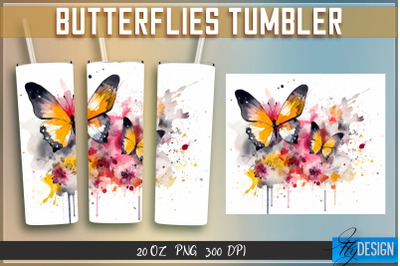 Butterflies Tumblers Bundle Wrap 20 oz v.1