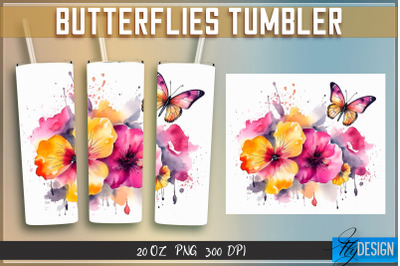 Butterflies Tumblers Bundle Wrap 20 oz v.1