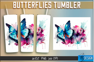 Butterflies Tumblers Bundle Wrap 20 oz v.1