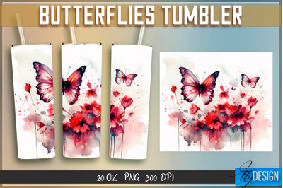 Butterflies Tumblers Bundle Wrap 20 oz v.1