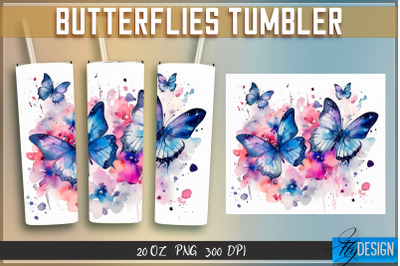 Butterflies Tumblers Bundle Wrap 20 oz v.1