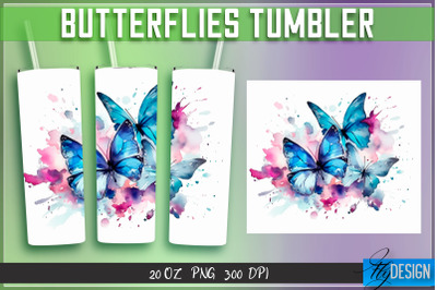 Butterflies Tumblers Bundle Wrap 20 oz v.2