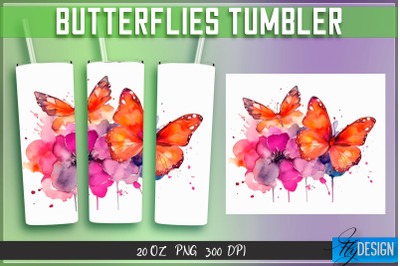 Butterflies Tumblers Bundle Wrap 20 oz v.2