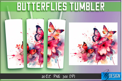 Butterflies Tumblers Bundle Wrap 20 oz v.2