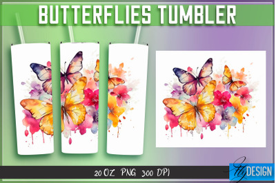 Butterflies Tumblers Bundle Wrap 20 oz v.2