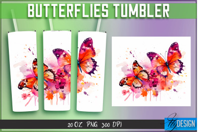 Butterflies Tumblers Bundle Wrap 20 oz v.2