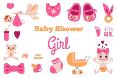 Girl Baby Shower Clipart