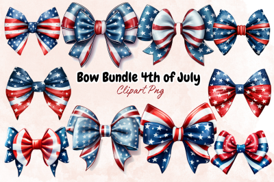 Bow Bundle 4th of July Sublimation