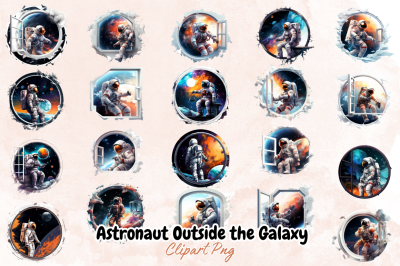 Astronaut Outside the Galaxy Window