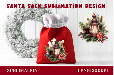 Christmas lantern Sublimation Design, Gift Bag