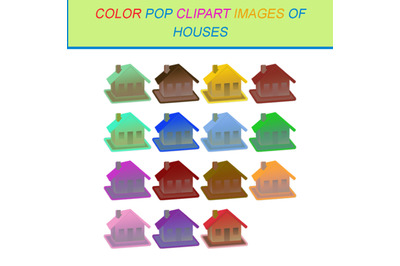 15 COLOR POP CLIPART IMAGES OF HOUSES