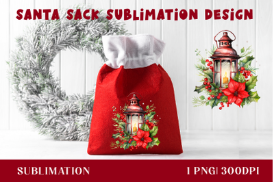 Christmas lantern Sublimation Design, Gift Bag
