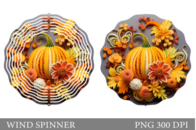 Quilling Pumpkin Wind Spinner. Pumpkin Flowers Wind Spinner