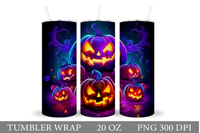 Scary Pumpkin Tumbler Sublimation. Halloween Pumpkin Tumbler