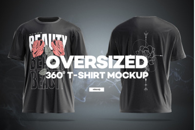 Oversized 360&quot; T-shirt Mockup