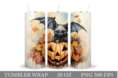 Halloween Bat Tumbler. Halloween Pumpkin Tumbler Sublimation