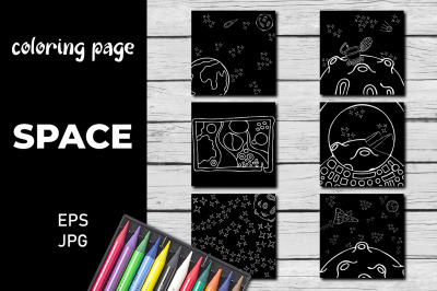 6 Space Coloring Pages