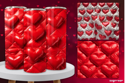 Inflated Hearts Tumbler Wrap Bundle | 20 Oz | Sublimation