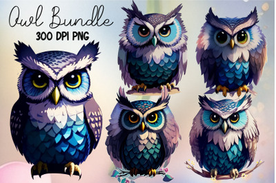 Owl png clipart sublimation bundle | 5 owl png clipart