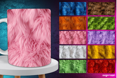 Fur Texture Mug Wrap Bundle | 11 Oz | Sublimation