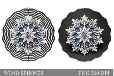 Snowflake Wind Spinner Design. Snowflake Spinner Sublimation