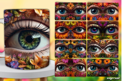 Eye Mug Wrap Bundle | 11 Oz | Sublimation