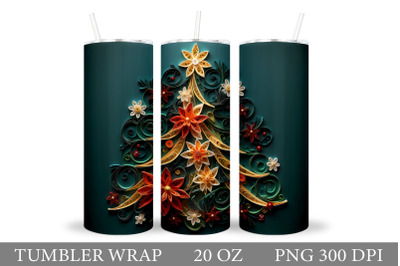 Christmas Tree Tumbler Sublimarion. Winter Tumbler Design