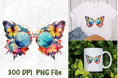 Hippie Butterfly Rainbow Sunglasses