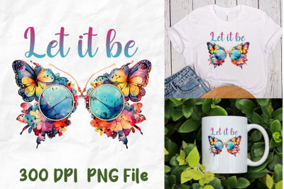 Let It Be Hippie Butterfly Sunglasses