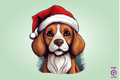 Christmas Beagle Dog 1