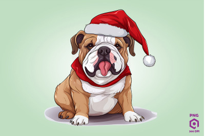 Christmas Bulldog Dog 1