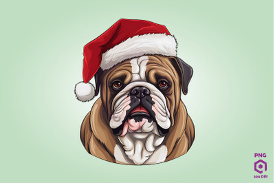 Christmas Bulldog Dog 2