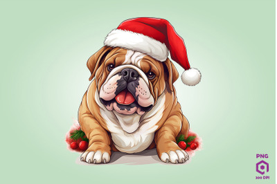 Christmas Bulldog Dog