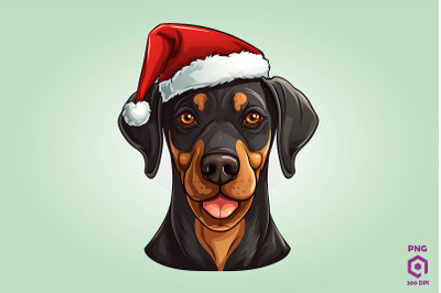 Christmas Doberman Pinscher Dog 2