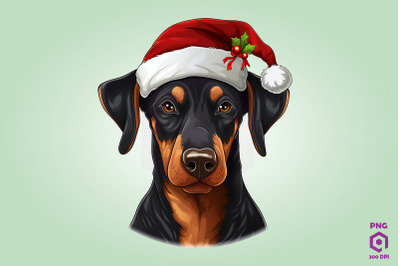 Christmas Doberman Pinscher Dog 3