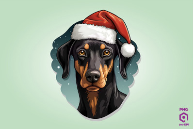 Christmas Doberman Pinscher Dog