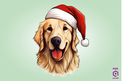 Christmas Golden Retriever Dog 1