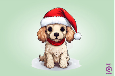 Christmas Poodle Dog