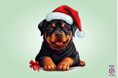 Christmas Rottweiler Dog 1