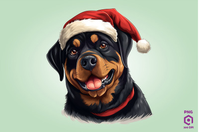 Christmas Rottweiler Dog 2