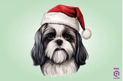 Christmas Shih Tzu Dog