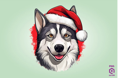 Christmas Siberian Husky Dog 1