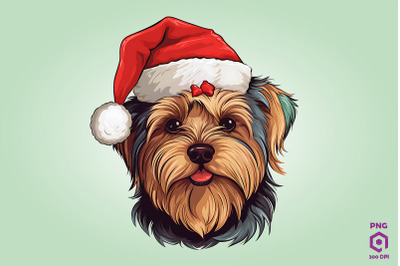 Christmas Yorkshire Terrier Dog