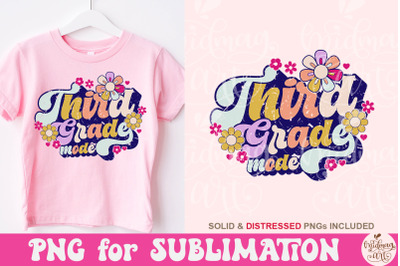 Retro Third Grade mode PNG, Retro Sublimation