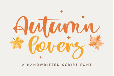 Autumn Lovers - A handwritten script font
