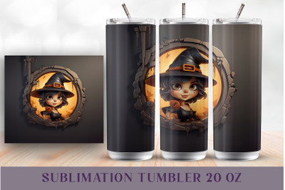 Witch tumbler sublimation PNG Halloween tumbler