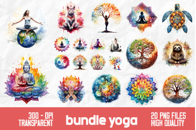 Yoga Meditate Retro Bundle Design