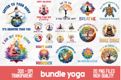 Yoga Meditate Rainbow Bundle Design