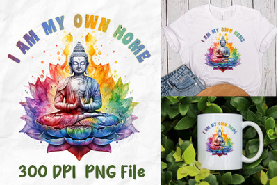 I Am My Own Home Yoga Lotus Buddha